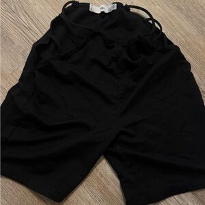 Adika Black High-Waist Bike Shorts